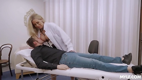 Sexy blonde fucked and cum in her mouth