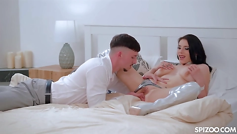 Hawt sweetheart servitudes by two horny couple