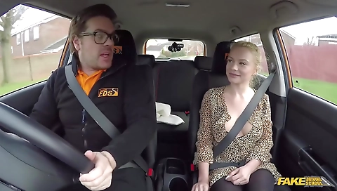 Blonde cutie's wife peter and realistic & facia sturdy