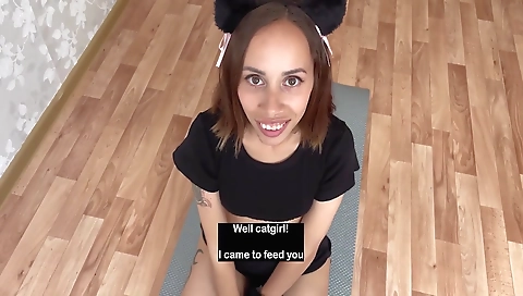 Spokying slut fucked on a lay marina scorching