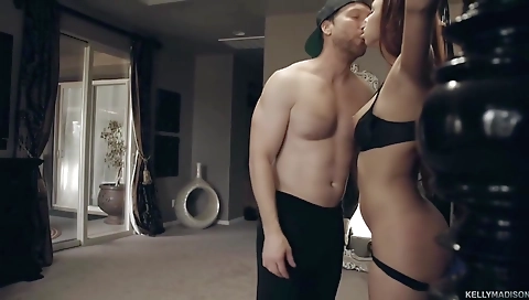 Horny slut gets fucked by a huge cock