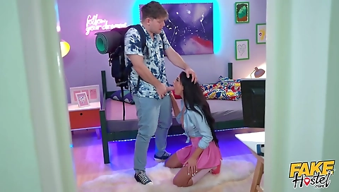 Milf & hot milf with huge cock in her mouth